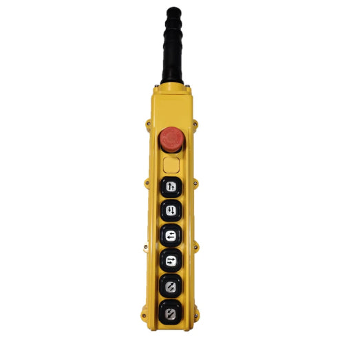 B-84-B3: 8 Button Pendant Station. E-Stop and 6 x 2 Speed Contact Elements