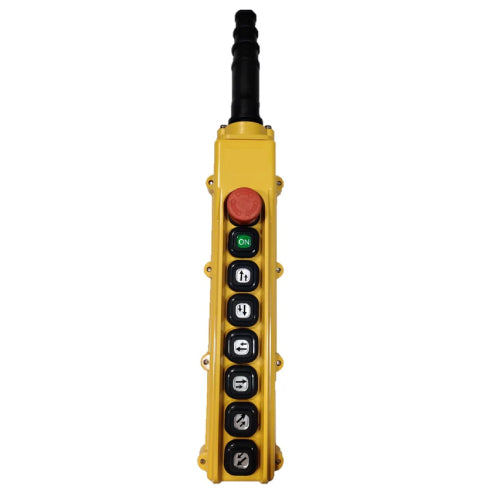 B-84-BR3: 8 Button Pendant Station. E-Stop Reset and 6 x 2 Speed Contact Elements