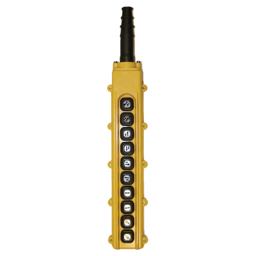 B-85-3: 10 Button Pendant Station. 4 x 1 Speed Contact Elements And 6 x 2 Speed Contact Elements