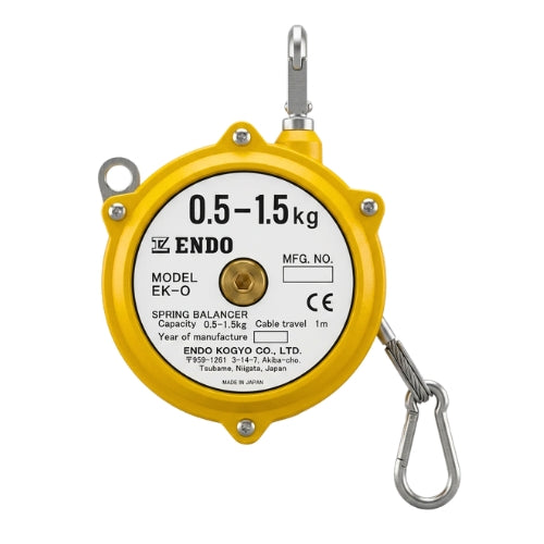 EK-0: 0.5 Kg - 1.5 Kg Standard Spring Balancer With 1m Travel (ABS Casing)