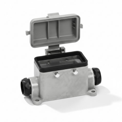 KM10B7C: PG16 Dual Side Entry Surface Mount Base For KM10 Insert With 4 Pegs And Protecive Cover