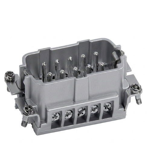 KM10M: 10 Pole + Ground Male Insert 400V 16A