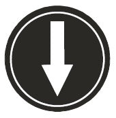 PRTA006MPI: White Arrow On Black Disk