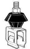 SFE-908-2FG: Zinc Plated Steel Hanger Clamp with Insulator and Hardware