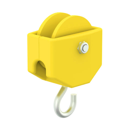 021111/001: Plastic Cable Trolley With Hook - 3 KG Capacity