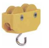 021112: Plastic Cable Trolley With Hook - 6 KG Capacity