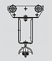 024250: Tow Trolley With Steel Roller and Plastic Saddle