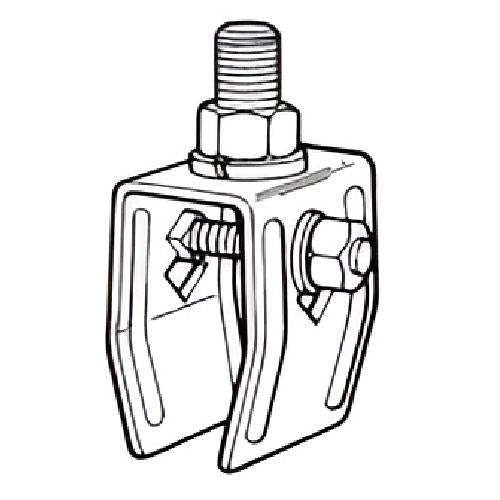 B-100-2FFS: Stainless Steel Clamp Hanger with Stainless Steel Hardware