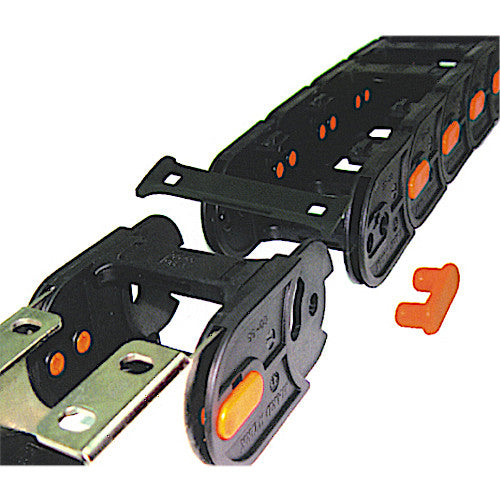 CO-55x125W: 125mm Radius Snap Open Link Cable Carrier.  Cavity:53mm h x 125mm w