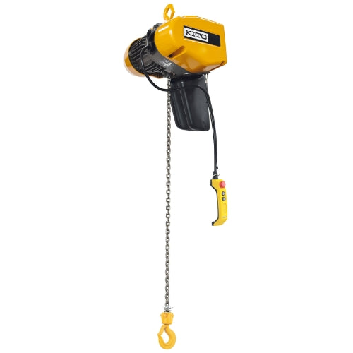 EQ005SD4-10: 1/2 Ton Electric Chain Hoist 2-Speed VFD (25/4.2 FPM) 460V-3Ph-60Hz 10' Lift Lug Mount