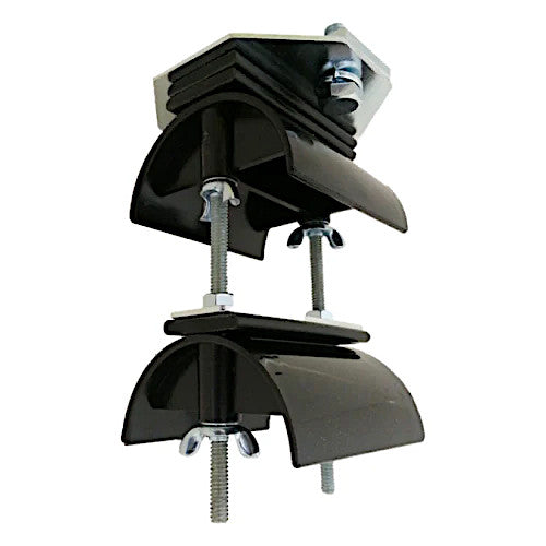 FC-CS1-2: Stationary End Clamp Assembly Two Tier 3" dia. Nylon Saddle