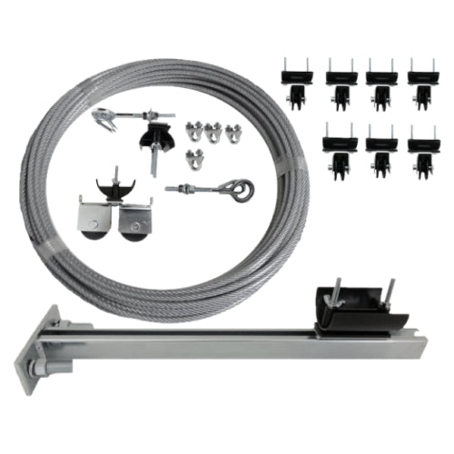 FC-WS7: 50 Foot Travel Wheel Trolley Kit for Flat Cable to #10 AWG