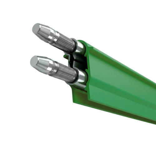 FE-908-2-G: 110 Amp Figure Eight Rolled Galvanized Steel 10 ft Section With Joint Cover (Green)