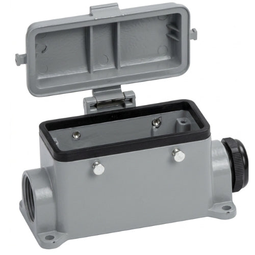 KM16B8C: PG21 Right Side Entry Surface Mount Base For KM16 Insert With 4 Pegs And Protecive Cover