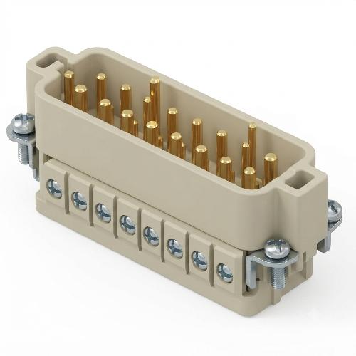 KM16M: 16 Pole + Ground Male Insert 400V 16A