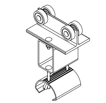 22169: 8" Tow Trolley w/ 4" Diameter Saddle