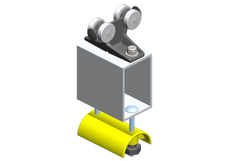 28614: 3" Plastic Tow Trolley Assembly2" Dia. Saddle