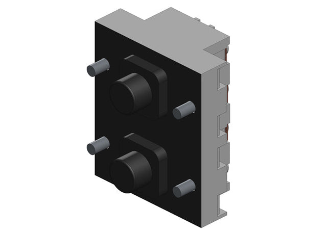 34297: Switch momentary 4-no 4-nc with interlock (2 speed)