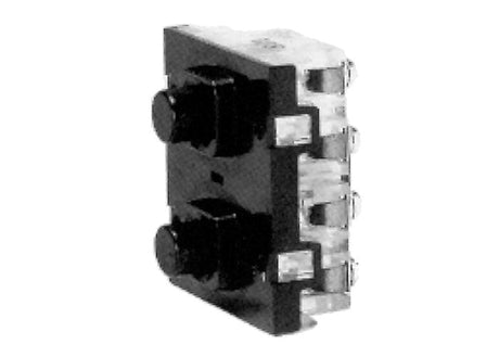 34321: Switch momentary 4-no w/ interlock (dual pole)