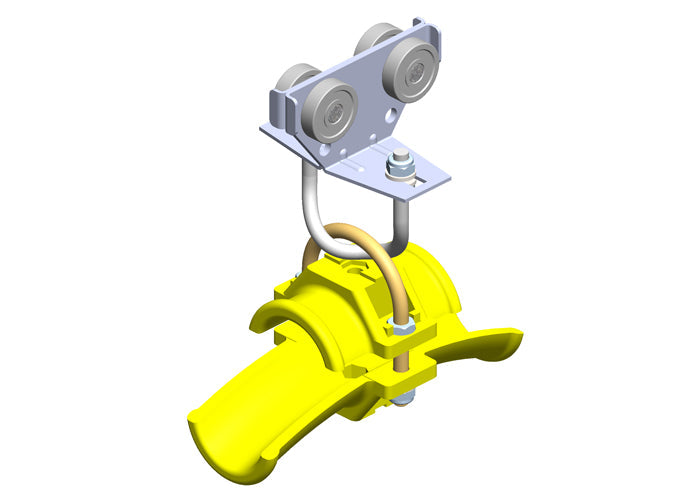 35497: Plated Steel Intermediate Trolley For 36mm Round Cable