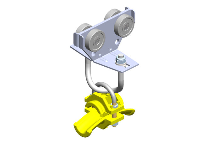 35743: Plated Steel Intermediate Trolley For 16mm Round Cable