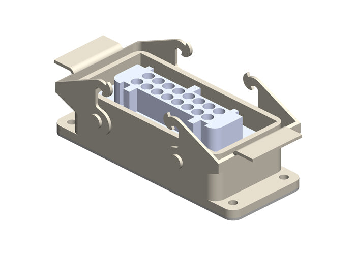 37766: Base w/ 16 Pin Female Bulkhead Mount