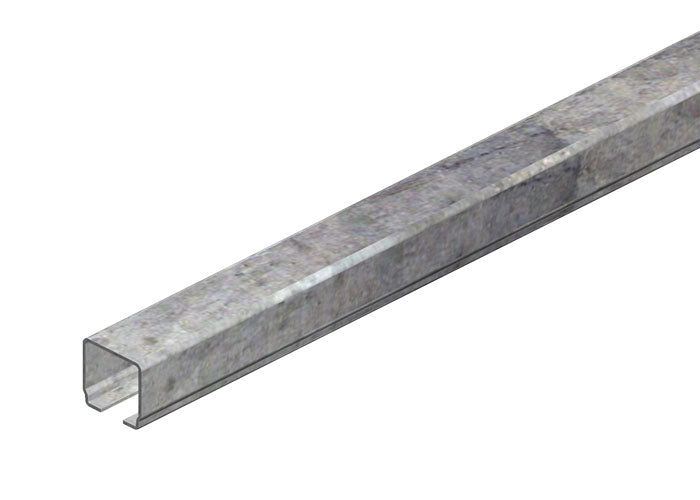 534176: Galvanized Steel Std Duty C-Track 20'