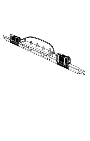 8-2008-2H10: 250 Amp - 8-Bar Rolled Copper I Galvanized Steel Expansion Gap