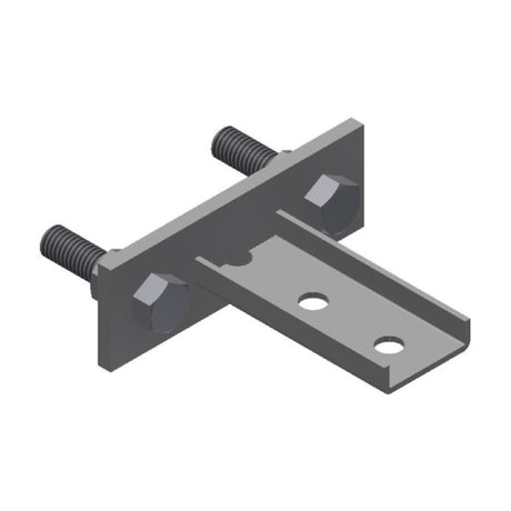 B-100-BRCT1: Steel T Bracket With Mounting Plate - 2 Holes 3.75"