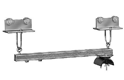 FC-TRC22: Control Trolley Assembly Steel Wheels 3" dia. Nylon Saddle