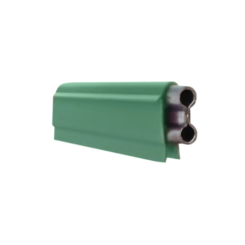 FE-758-2-G: 90 Amp Figure Eight Rolled Galvanized Steel 10 ft Section With Joint Cover (Green)