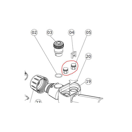 PRSL9552PI: Button for double pushbutton Alpha or Charlie