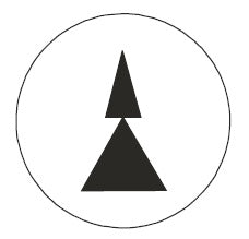 PRTA1006PI: Black Double Arrow on White Background Button For Single Element