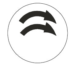 PRTA2015PI: Black Double Arrow Rotate on White For Double Element