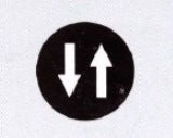 PRTA2017PI: Opposing White Arrows on Black Background For Double Element