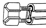 SFE-908-GCTL: Transfer End Cap - 45° Cut - Left Hand Curves (FE-908 Systems Only)